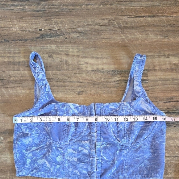 Wild Fable Purple Crushed Velvet Crop Tank Top Size M Y2K Grunge - Picture 9 of 9